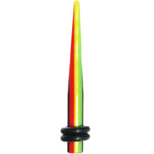 将图片加载到图库查看器，6G Acrylic Rasta Stripes Straight Taper
