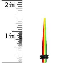将图片加载到图库查看器，6G Acrylic Rasta Stripes Straight Taper
