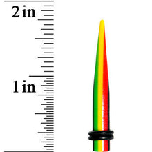 Load image into Gallery viewer, 2G Acrylic Rasta Stripes Straight Taper
