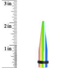 将图片加载到图库查看器，00G Acrylic Retro Rainbow Straight Taper
