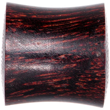 Load image into Gallery viewer, 00G Organic Tamarind Wood Offset Eyelet Saddle Plug
