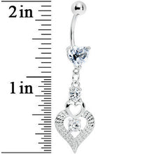 Load image into Gallery viewer, Crystalline Gem Lavish Heart Drops Belly Ring
