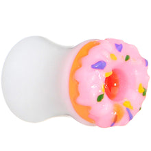 Load image into Gallery viewer, 0G Pink Frosted Doughnut Saddle Plug
