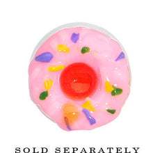 Load image into Gallery viewer, 0G Pink Frosted Doughnut Saddle Plug
