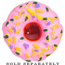 Load image into Gallery viewer, 18mm Pink Frosted Doughnut Saddle Plug
