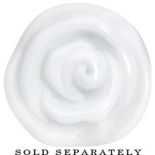 将图片加载到图库查看器，18mm White Rose Flower Acrylic Saddle Plug
