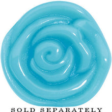 将图片加载到图库查看器，20mm Blue Rose Flower Acrylic Saddle Plug
