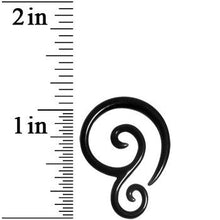 Load image into Gallery viewer, 8G Black Acrylic Swirl Spiral Taper
