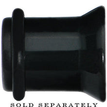 Load image into Gallery viewer, 5/8 Black Acrylic Pink Heart Single Flare Plug
