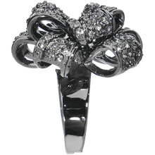 将图片加载到图库查看器，Black Sparkling Bow Adjustable Ring
