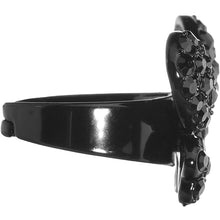 Load image into Gallery viewer, Black Sparkling Butterfly Adjustable Ring
