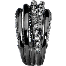 将图片加载到图库查看器，Multi Row Dazzling Gem Adjustable Ring
