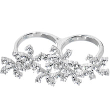 将图片加载到图库查看器，Crystalline Star Spangled Double Finger Ring
