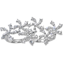 将图片加载到图库查看器，Crystalline Star Spangled Double Finger Ring
