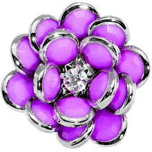将图片加载到图库查看器，Pink Enamel Blooming Flower Adjustable Ring

