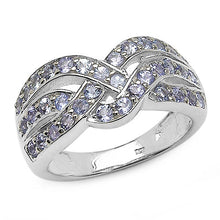 Load image into Gallery viewer, 1.26 Carat Genuine Tanzanite .925 Sterling Silver Ring
