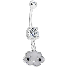 将图片加载到图库查看器，Crystalline Gem Smiling Cloud Belly Ring

