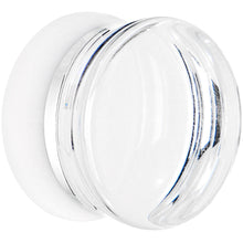 将图片加载到图库查看器，24mm Clear White Acrylic Mirror Split Saddle Plug
