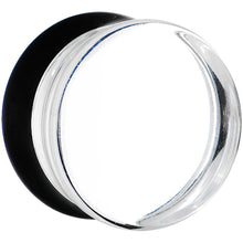 将图片加载到图库查看器，28mm Clear Black Acrylic Mirror Split Saddle Plug
