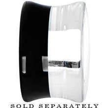 将图片加载到图库查看器，28mm Clear Black Acrylic Mirror Split Saddle Plug
