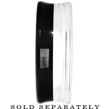 Load image into Gallery viewer, 38mm Clear Black Acrylic Mirror Split Saddle Plug
