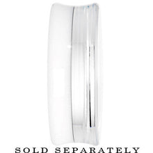 Load image into Gallery viewer, 46mm Clear White Acrylic Mirror Split Saddle Plug
