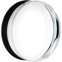 Load image into Gallery viewer, 2 Clear Black Acrylic Mirror Split Saddle Plug
