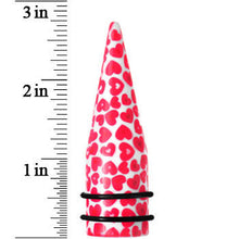 Load image into Gallery viewer, 20mm Lovely Red Heart Acrylic Ear Taper
