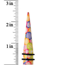 Load image into Gallery viewer, 1/2 Groovy Retro Flower Acrylic Taper
