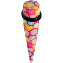 Load image into Gallery viewer, 9/16 Groovy Retro Flower Acrylic Taper

