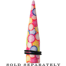 Load image into Gallery viewer, 9/16 Groovy Retro Flower Acrylic Taper
