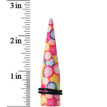 Load image into Gallery viewer, 9/16 Groovy Retro Flower Acrylic Taper
