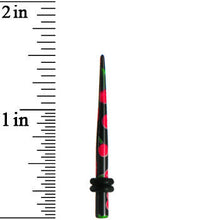 Load image into Gallery viewer, 8G Black Acrylic Red Cherry Logo Taper
