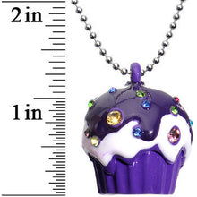Load image into Gallery viewer, Purple Gem Cupcake Necklace
