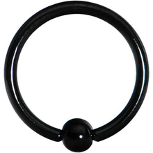 Load image into Gallery viewer, 16G 3/8 3mm Black Titanium BCR Captive Ring
