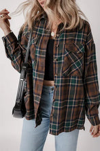 Load image into Gallery viewer, Timeless Women's Classic Plaid Button-Up Long Sleeve Jacket – Lightweight &amp; Stylish Cotton-Blend Outerwear
