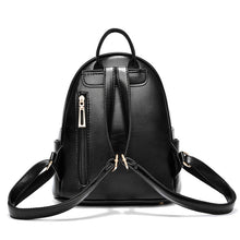 将图片加载到图库查看器，Large-Capacity Fashion All-Match Backpack New PU Leather Business Backpacks For Ladies And Girls Fashion Designer Teenage Girls Student School Bags
