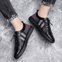 Load image into Gallery viewer, Summer Canvas Mens Breathable Vulcanize Sneakers Light Men Casual Walking Shoe Non-slip Fashionable Sports Shoes Mens Workout Lightweight White Flat Sneakers
