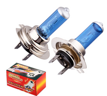 将图片加载到图库查看器，2 Pcs Car Super Bright H7 Xenon Halogen Upgraded Bright White Headlight Front Headlight Light Bulbs Lamp 12V Car Accessories Crystal Vision Ultra Upgraded Bright White Headlight
