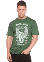 Load image into Gallery viewer, Wings And Wheel Spun Bamboo® Men's Bamboo Viscose/Organic Cotton Short Sleeve Graphic T-Shirt
