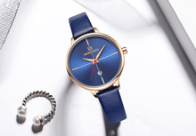 Load image into Gallery viewer, Women's Luxury Watch With  Leather Belts Shiny Steel Case  Scratch Resistant Glass Unique Design Perfect Gift
