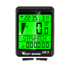 将图片加载到图库查看器，Bicycle Computer Road Bike Table Light Wired Wireless Waterproof Luminous Speedometer Waterproof Cycling Odometer Smart Sensor Auto Wake-Up Multi-Function Bicycle Speed Tracker With LCD Backlight Display
