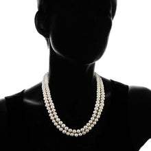 Load image into Gallery viewer, 3-Piece Set: 36" White Freshwater Pearl Endless Necklace and Earrings Set
