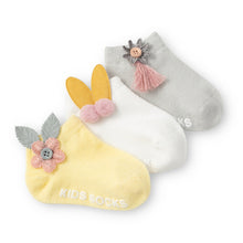 将图片加载到图库查看器，3 Pair/ SET  Baby Newborn Cotton Ankle Socks for Toddler Baby Girls Anti-slip Floor Sock Bowknot Flower Socks For Baby and Kids from 0-24M
