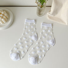 Load image into Gallery viewer, Women Socks New Fashion Long Transparent Cute Heart Thin Socks Female Summer Casual Sweet Funny Socks Stylish Ankle Socks For Women
