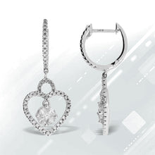 Load image into Gallery viewer, .50ct Diamond Dangle Earrings 14KT White Gold
