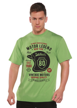 将图片加载到图库查看器，Motor Legend Helmet Men's Bamboo Viscose/Organic Cotton Short Sleeve Graphic T-Shirt
