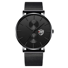 将图片加载到图库查看器，Black 3Bar Watch Men Women'S Watches Ladies Watch With Crystals  Fashion Stainless Steel Band Comfortable Wristwatch
