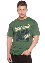 Load image into Gallery viewer, Wild Eagle Spun Bamboo® Men's Bamboo Viscose/Organic Cotton Short Sleeve Graphic T-Shirt
