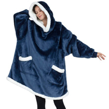 将图片加载到图库查看器，Modern Oversized Hoodie Blanket With Sleeves Sweatshirt Woman Fleece Hoody Women Pocket Female Hooded Oversized Hoodie Blanket Fleece Warm Cozy Blanket for Women One Size Fits All Men Women
